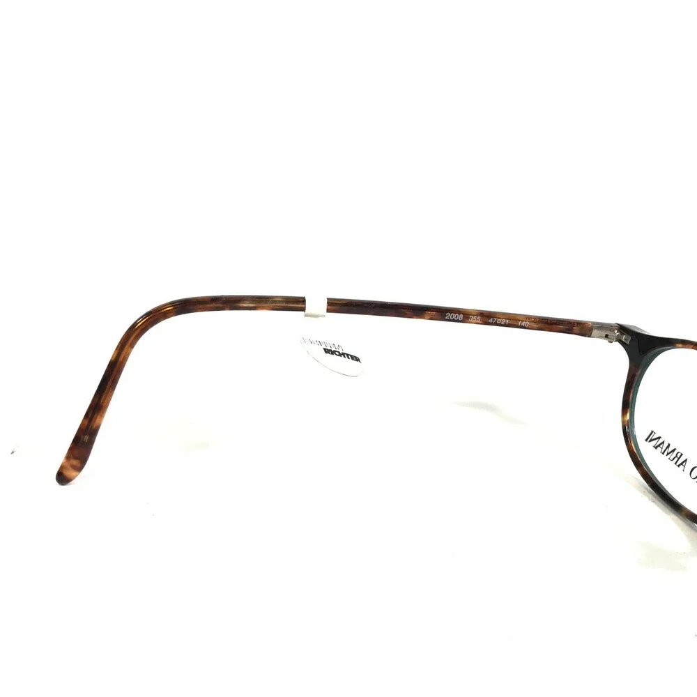 Giorgio Armani 2008 355 Eyeglasses Frames Green Tortoise Round Oval 47-21-140